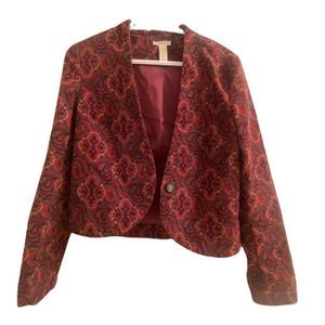 Old Navy Red and Purple Patterned Blazer